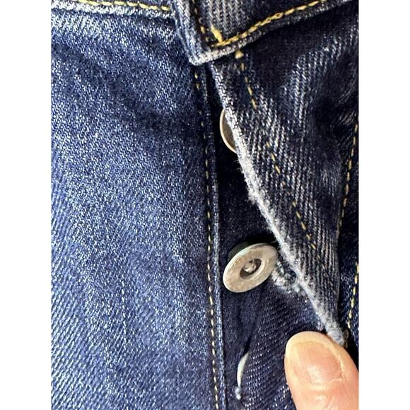 NWT AMO Darlin Jeans 26 High Rise Slim Fit Cuffed Leg Button Fly Sweetheart Wash - Picture 11 of 12